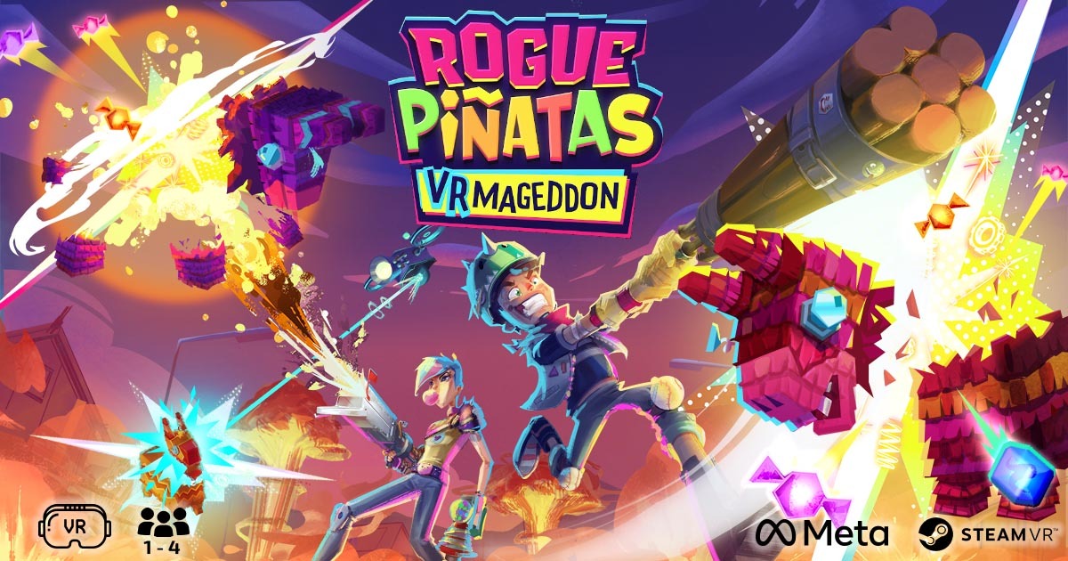 Rogue Piñatas: VRmageddon logo and art